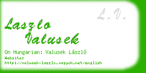 laszlo valusek business card