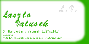 laszlo valusek business card
